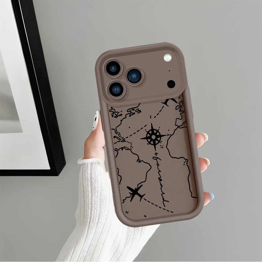 Airplane Route Case for Apple iPhone 17 Pro Max XS 12 16 XR 16e Air 14 Plus 13 Mini 11 15 Phone Cover