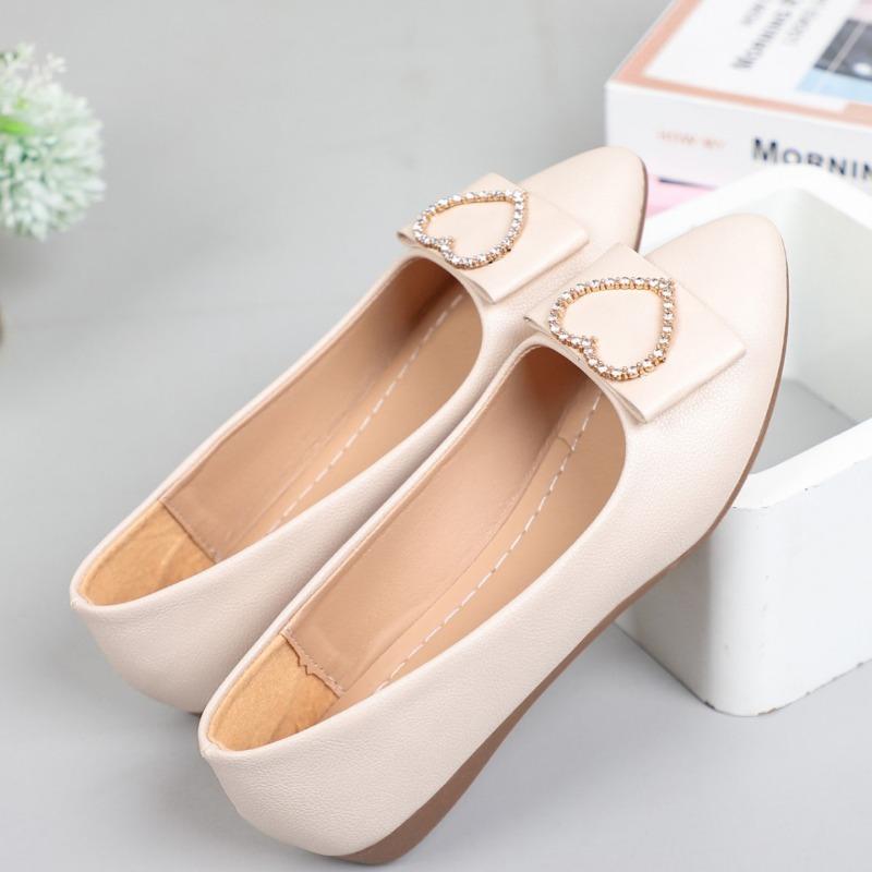 Spring new flat-bottomed pointed single shoes women's pedal Doudou shoes