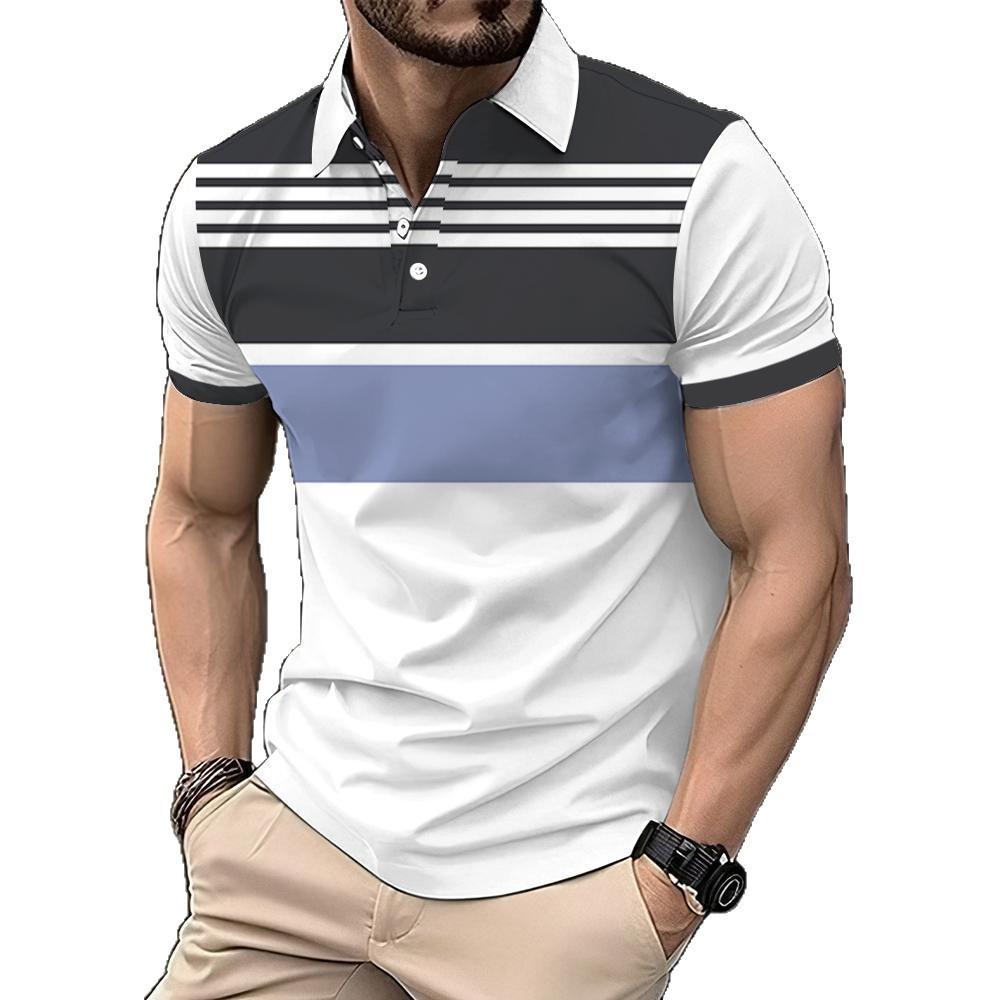Short-sleeve Polo Shirt, Stylish and Comfortable, Ideal for Casual Daily Wear.