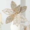 Sequins Artificial Poinsettia Flower Large Sequins Flower  Wedding Decoration