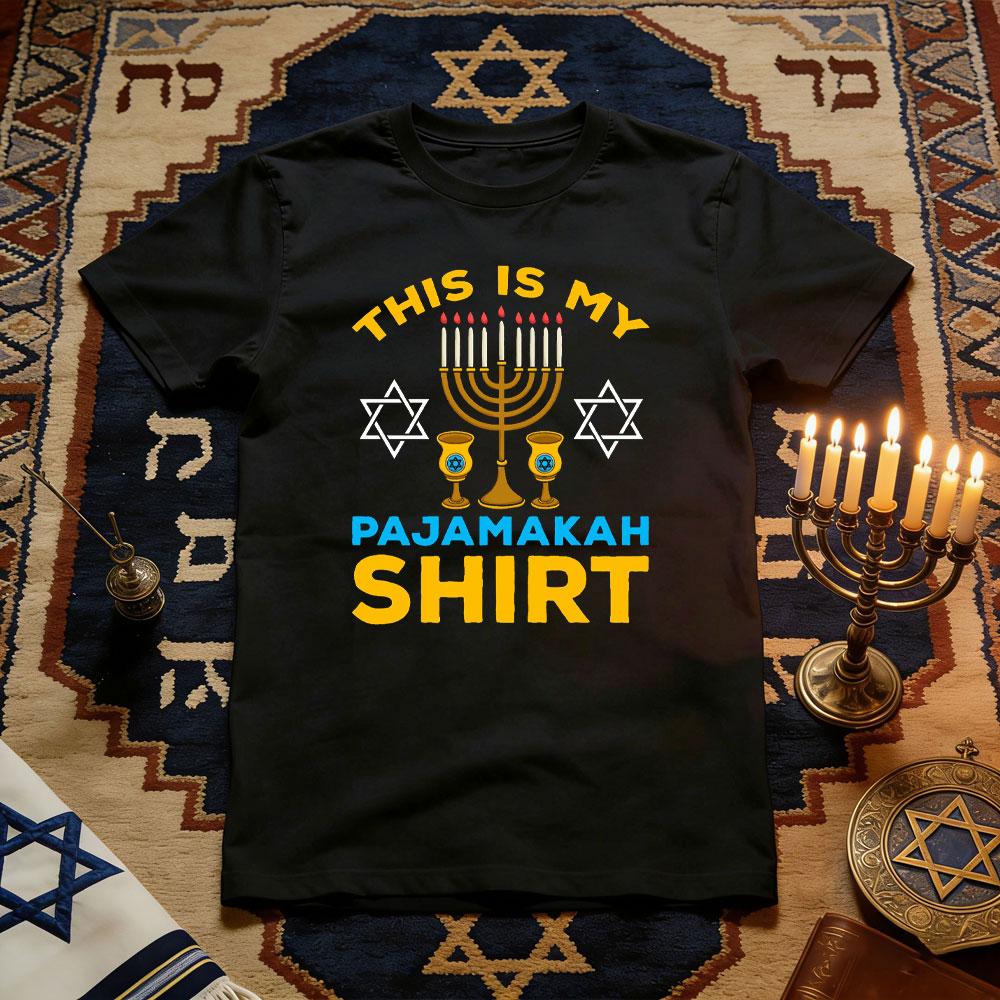 

Unisexorah Jewish Hanukkah This Is My Pajama TShirt Women Unisex Casual Cotton Graphic T Shirts Jewish Festival Shortsleev 4XL