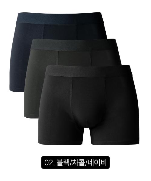 [UNTAPPED STUDIO] [3PACK] Men's Cool Air Spandex Trunks 3-Color [Shipped from Korea] 100% Authentic