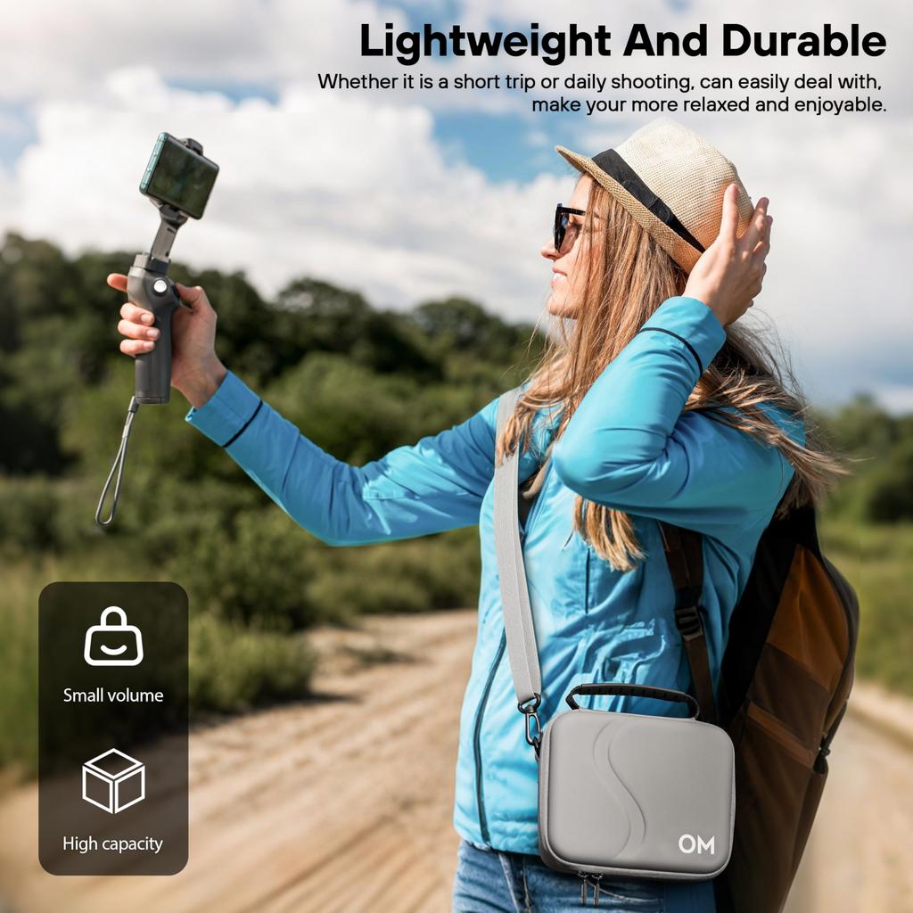 Osmo Mobile 7P Case,Portable PU Shoulder Bag for Dji OM 7 Pro/7 Gimbal Stabilizer Travel Case for DJI Osmo Mobile 7P Accessories