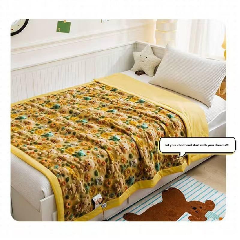 Cooling Comforter Summer With Digital Print And Soft Fabric For Home Use Gift