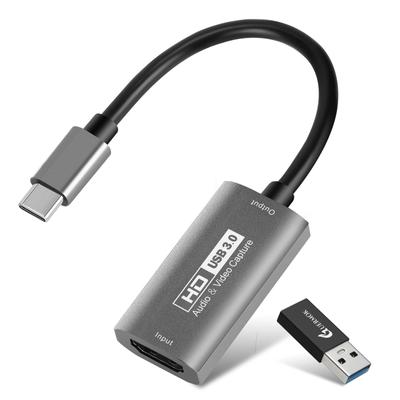 GUERMOK Video Capture Board, USB 3.0 HDMI To USBC Video Capture, 4K 1080P60 Capture Device for Game Live Streaming and Video Recording, Compatible Wit