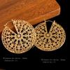 European and American Metal Round Geometric Ear Buckles Exaggerated Retro Design Earrings Personalized Fashion High-end Earrings