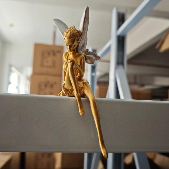 Decorative Ornament, Flower Fairy Design Small Decorative Sculpture, Home Living Room Bedroom Office Table Decoration