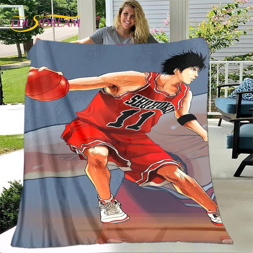 Slam Dunk Anime Karikatür Yumuşak Peluş Battaniye, Flanel Battaniye Atmak Battaniye Oturma Odası Yatak Odası Yatak Kanepe Piknik Örtüsü Bettdecke