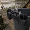 Fishing Rod Holder, Rack with Multiple Rod Slots And Tool Storage, Durable Outdoor Bucket Bracket, for Beach And Boat Fishing Organizer