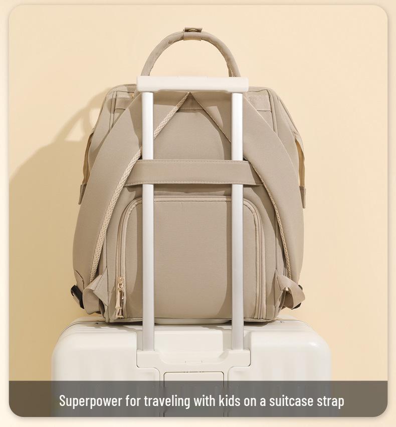 Lightweight Multifunctional Mommy Backpack: Large Capacity Baby Supplies & Storage Bag