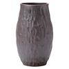 Marui Seito Shigaraki Ware Hechimon Flower Vase, Large, Vertical, Brown, Iron Glaze Carving, Ceramic, MR-1-2533