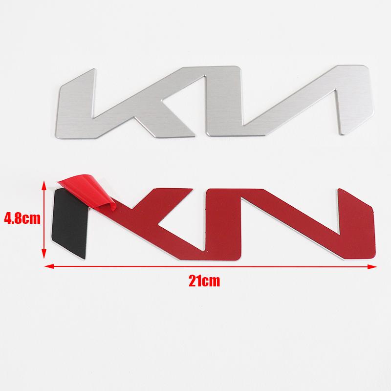 1 Stück 3D neuestes Aluminium Auto Frontlogo Motorhaube Hinten Stoßstange Heckklappe Kofferraum Aufkleber Auto Emblem Styling Zubehör Für kia