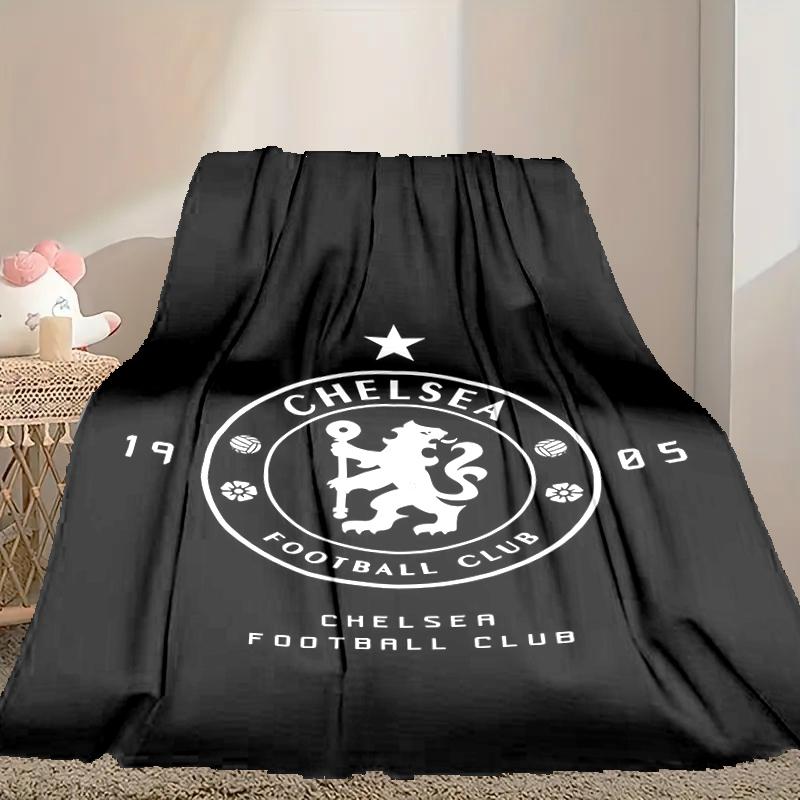 [1pc Chelsea FC Blanket] All-Season Blanket - Cozy Blanket for Sofa Couch Home Decoration, Digital Printed Nap Blanket