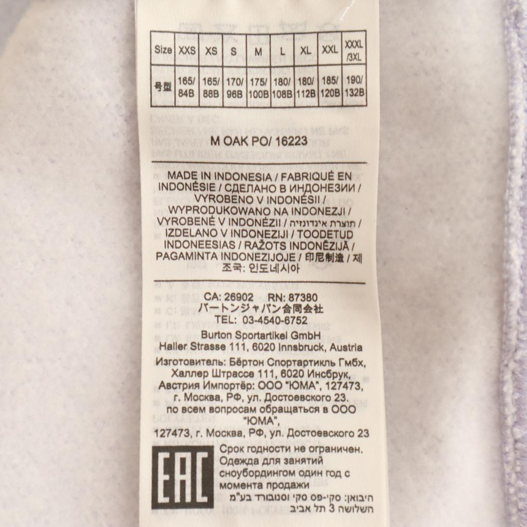 BURTON Long sleeve Sweatshirts M/L Light purple Men's Used