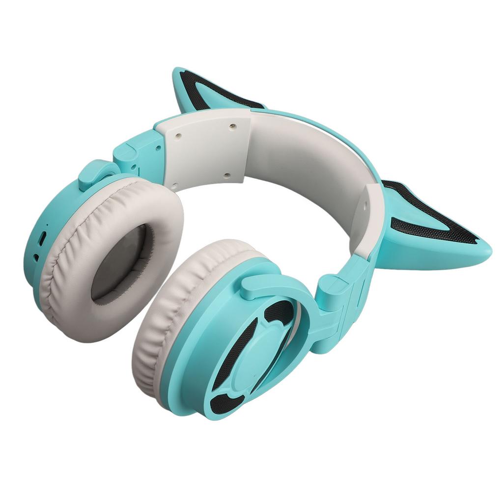 RGB Katzenohren Headset Bluetooth 5.3 Drahtlos Geräuschunterdrückung Typ C Faltbares Gaming Headset mit