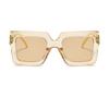 Fashion Big Frame Sunglasses Vintage Rectangular Glasses Outdoor Tours For Women Uv Protection Uv400 Sunglasses