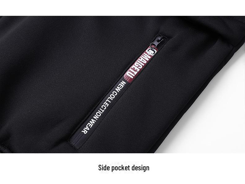 Men's European-Style Lambskin Hooded Cardigan - Autumn/Winter Casual Jacket Sweater