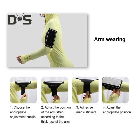 Mobile Phone Arm Bag 6.8 Inch Cellphone Storage Bag Touch Screen Water Resistant Outdoor Sport Jogging Hiking Running Phone Armband Phone Holder with