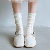 Hollow Out Woman Socks Cotton Velvet Soft Summer Thin Breathable Long Socks Japanese Style Kawaii Cute Harajuku Princess Socks