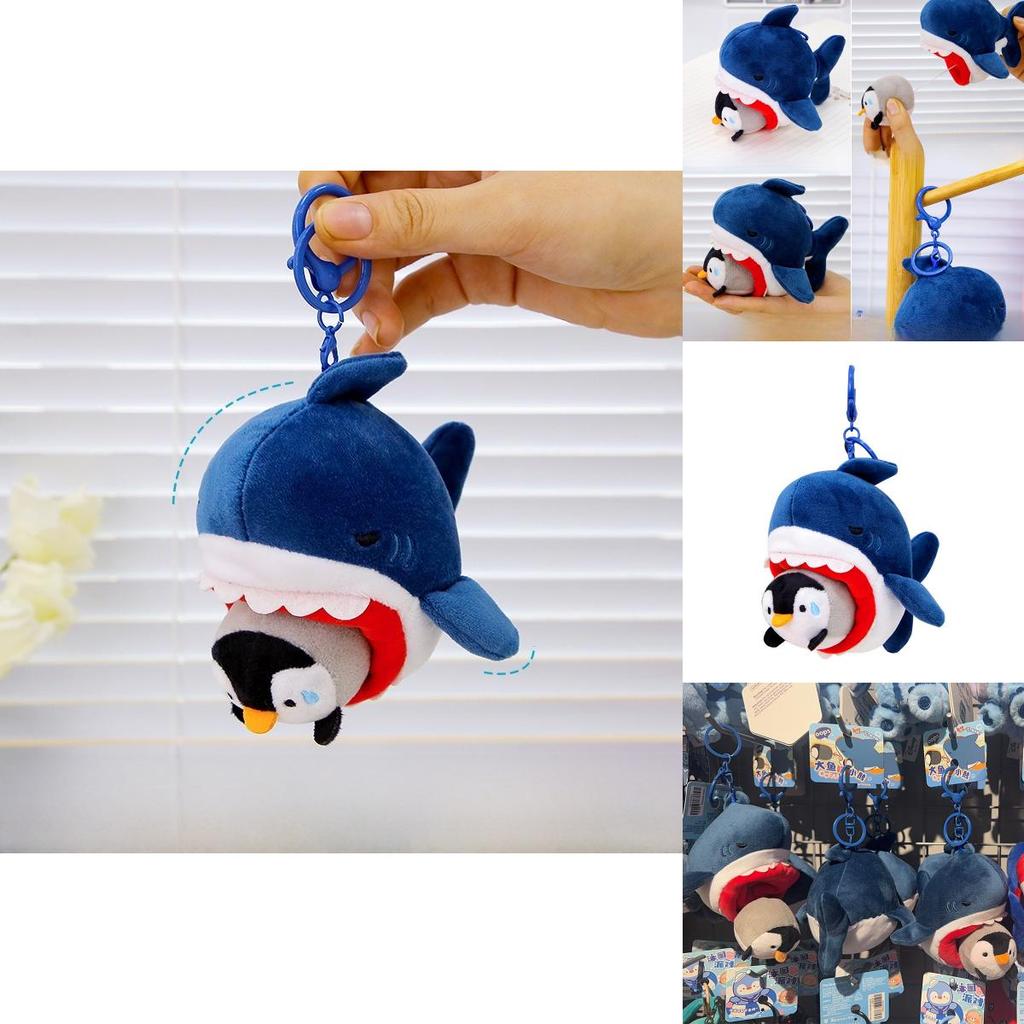 Cute Shark Keychain Plush Toy With Pull String For Kids And Collectors