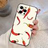 Chili Red Phone Case Silicone Soft For IPhone 17 16 15 14 13 12 11 X XR Plus Pro Max Plus