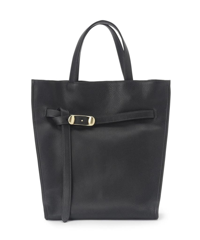 Toff & Loadstone Kushi Tote Bag, Soft Shrink Cowhide Leather, One Size, Black