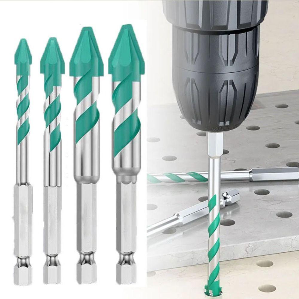 Four-Edged Sawtooth Drill Bit Serrated Skewed Head Concrete Drill Bit  Wall Drilling