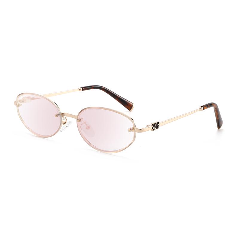 9021 Retro Oval Metal Frame Sunglasses – Unisex Hip-Hop Style
