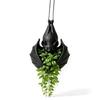 Black Flower Pot With Bat Form and Hanging Cord, Gothicism Bat Planter for Small Foliage, Trailing Foliage and Vertical Indoor Displays for Room Use