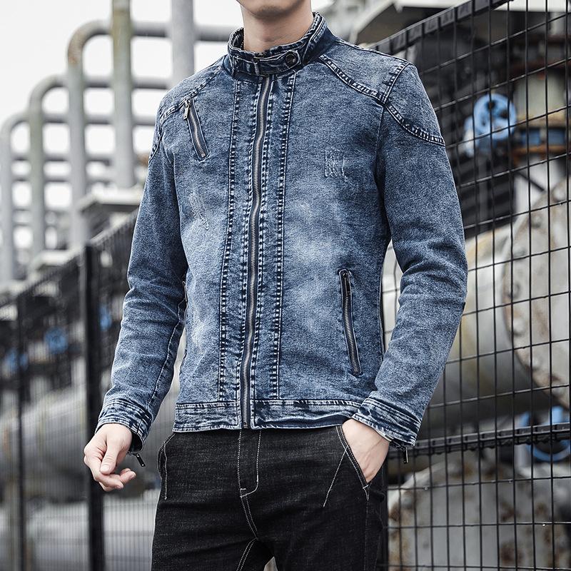 Autumn and Winter New Jacket Men s Autumn and Winter Korean Style Trendy Cotton Slim Fit Men s Retro Denim Jacket Youth Clothing M
