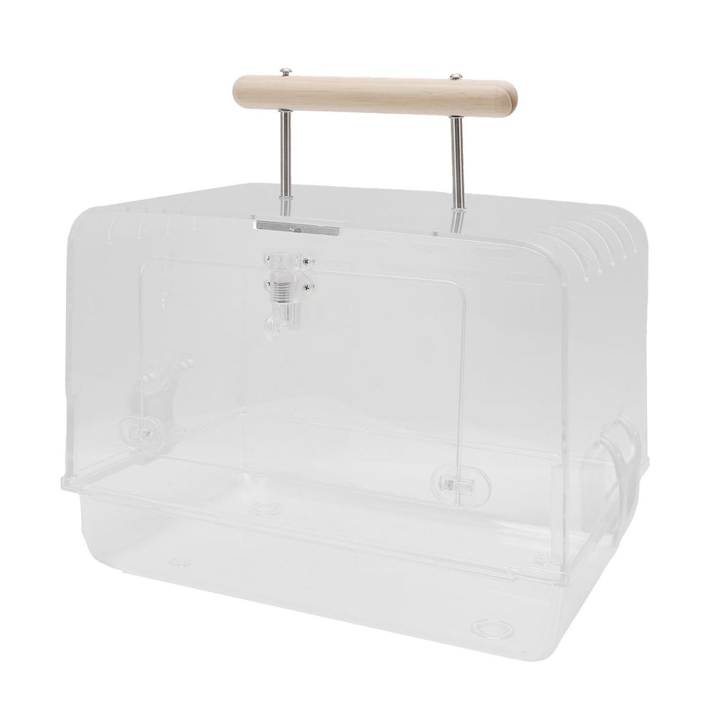 Hamster Carrier Cage Portable Small Animals Carry Travel Case Clear Acrylic Multifunctional Pet