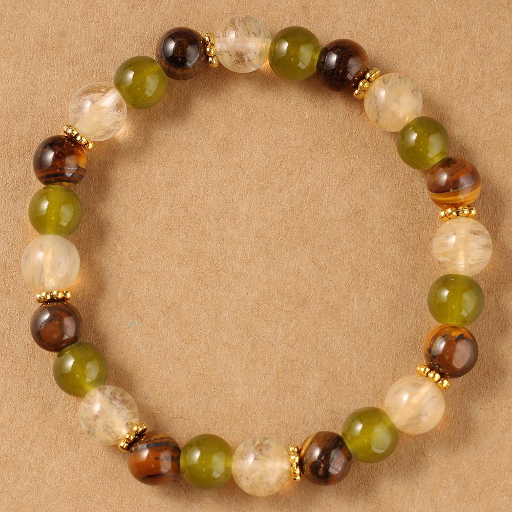 

tigers eyes Citrine bracelet women spring summer jewelry healing yoga beads bangles cool gift for mom