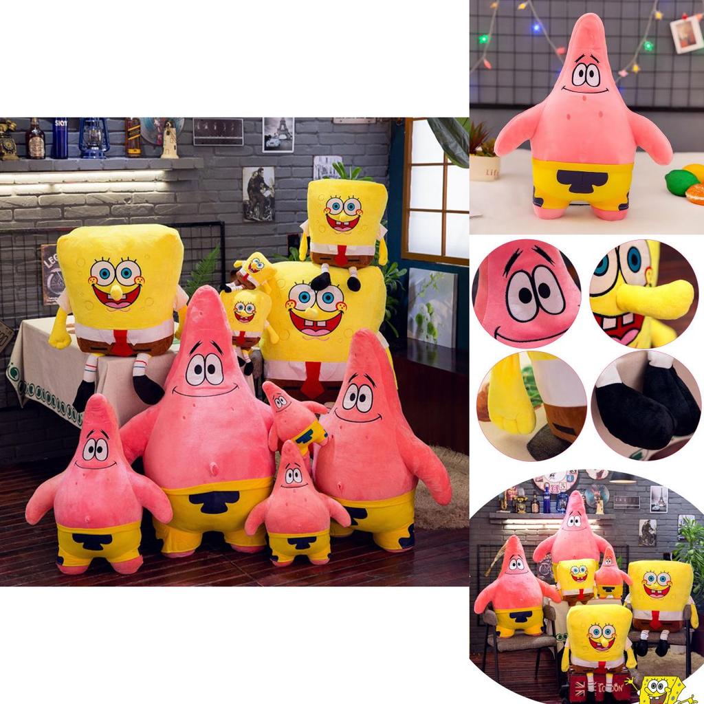 High Quality Spongebob Patrick Star Plush Toy Cute Kawaii Cushion Kids Gift