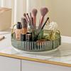 Rotating Vanity Organizer: Multifunctional Cosmetic Shelf for Lipsticks & Brushes