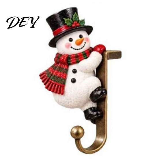 Holiday Ornament Hangers Christmas Stocking Holders for Mantle, Santa Claus/Reindeer/Nutcracker/Red Bird Metal Fireplace Tree Clips Hangers, Farmhouse