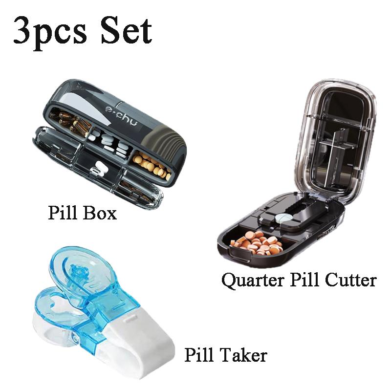 Portable Medicine Cutter Precise Medicine Cutting Scissors Medicine Splitter Tablet Splitting Home Travel Portable Medicine Box