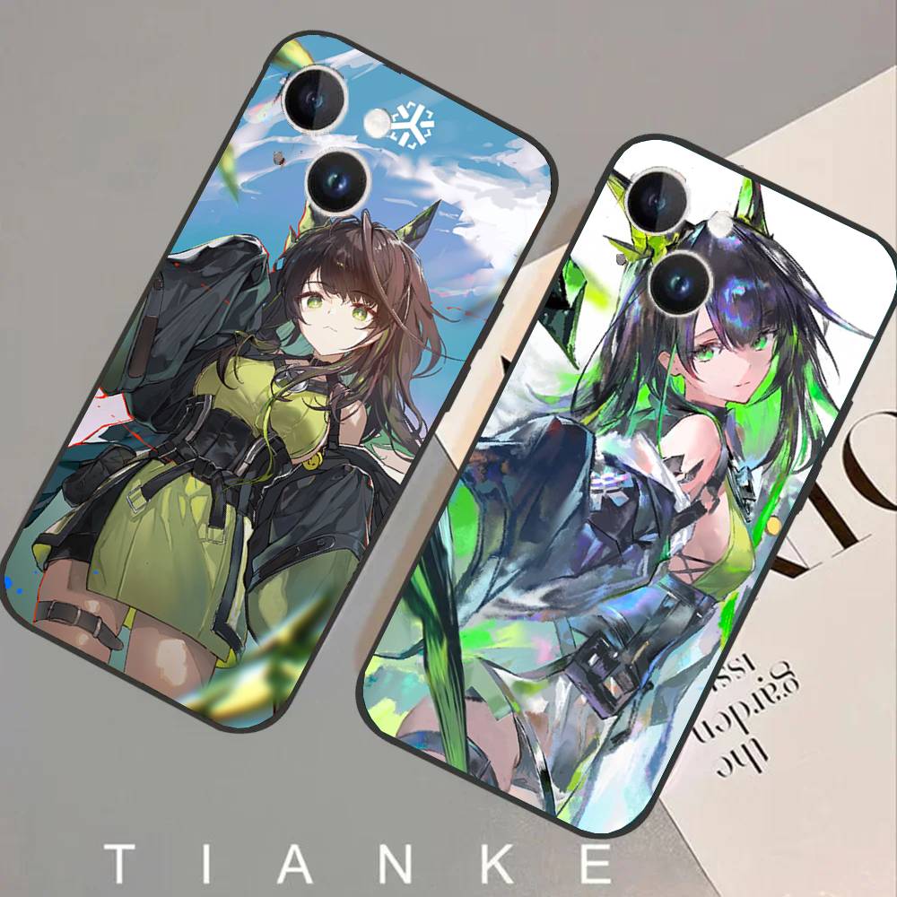 M3 Animated Game A-Arknights Phone Case For IPhone 17 Air 16 15 14 13 Pro Max 11 12 Black Silicone Cover