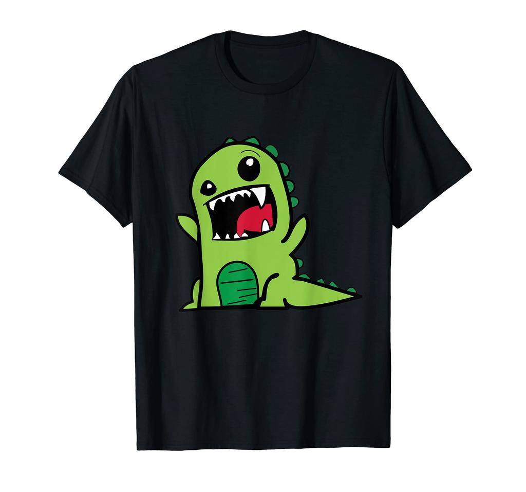 Lizard Dinosaur Ferocious Roar Cute Kawaii Cartoon Dinosaur T-Shirt