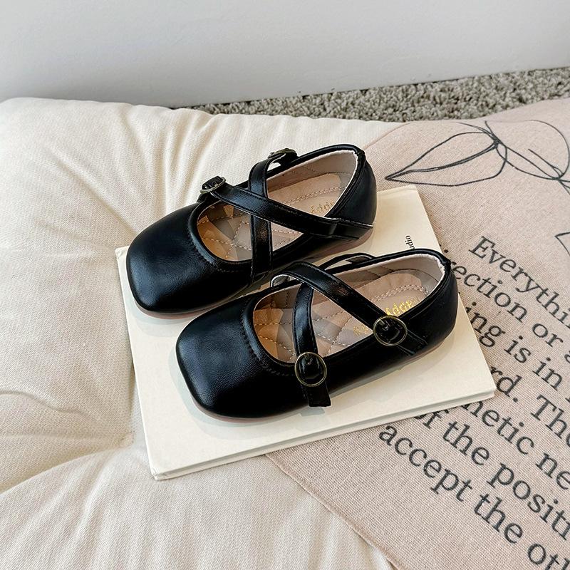 Children Shoe Elegant Party Dresses for Girls Soft Soled Leather Shoes Fashion Versatile Antiskid Daily Shoes Zapatos Para Niños