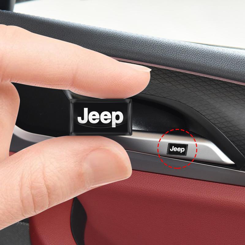2/10 Stück Auto Innenraum Abzeichen Aufkleber 3D Epoxidharz Aufkleber Zubehör für Jeep Grand Cherokee Wrangler Renegade Compass Patriot Liberty