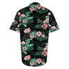Men's Casual Short Sleeve Button Down Shirt Tropical Floral Leaf Print Lightweight Breathable Fabric Comfortable Fit