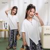 Girls' Irregular Slit Summer T-Shirt