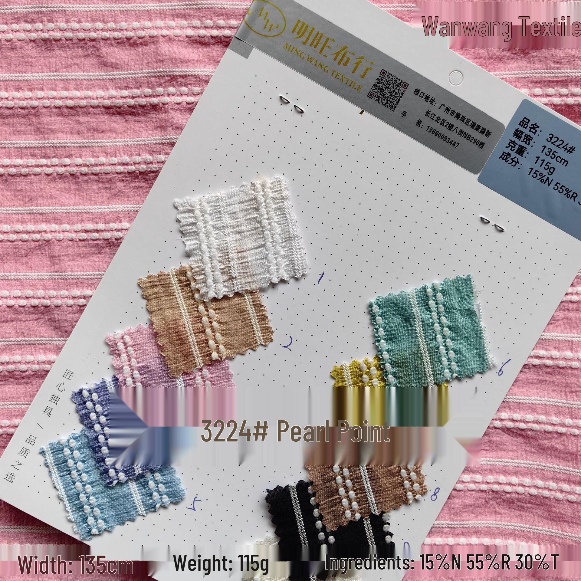 

Pearl Chain Jacquard Stripe Fabric for Spring/Summer Shirt and Skirt Polyester Cotton
