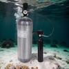 1 stk. Opladning Dykkertank Dykning Tilbehør HPA Ventil Fyldestation Adapter 6000Psi/400Bar Med 50Cm Slange Dobbelt Manometer