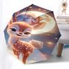 1pc Deer Umbrella Automatic Open/close, 8-Rib Durable Frame, Compact Folding Design, Ideal Birthday/Holiday Gift  1145A