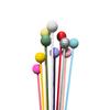 10pcs Colored Fibre Reed Diffuser Sticks Wood Ball Home Fragrance Oil Refill Sticks Aroma Diffuser Refill Stick DIY Home Decor