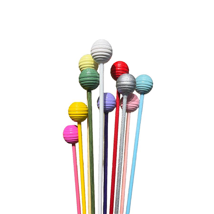 10pcs Colored Fibre Reed Diffuser Sticks Wood Ball Home Fragrance Oil Refill Sticks Aroma Diffuser Refill Stick DIY Home Decor