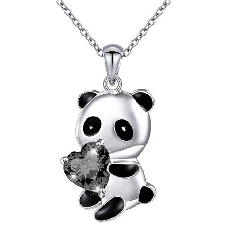 Buy Fashion Cute Panda Sapphire Heart 