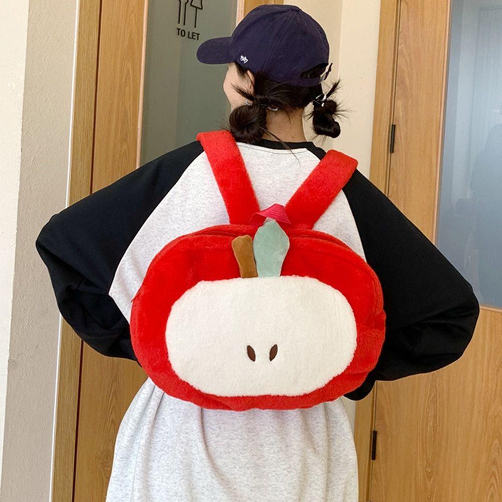 

Kawaii Fruit Doll Shoulder Bag Large Capacity Cute Decorate Knapsack Outdoor Backpack