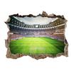 Self Adhesive 3D Stereo Broken Wall Football Field Wall Pasted Living Room Bedroom Football Club Sticker Decorative Painting